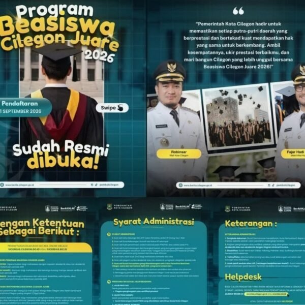 Yuk Buruan Daftar, Program Beasiswa Cilegon Juare Tahun 2026 Dibuka