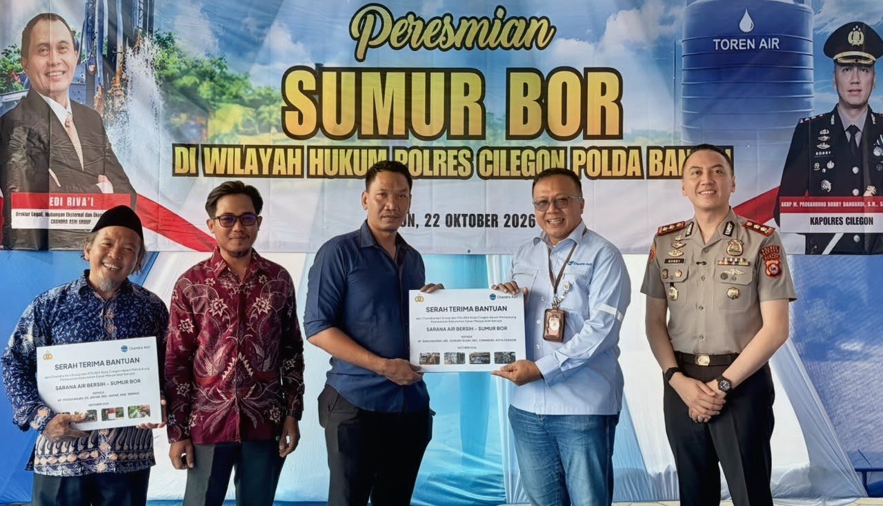 Hadapi Dampak Kemarau, Chandra Asri Group & Polres Cilegon Bantu Sediakan Akses Air Bersih warga Serang dan Cilegon