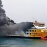 KMP Batumandi Terbakar di Perairan Merak, Seluruh Penumpang Selamat Dievakuasi